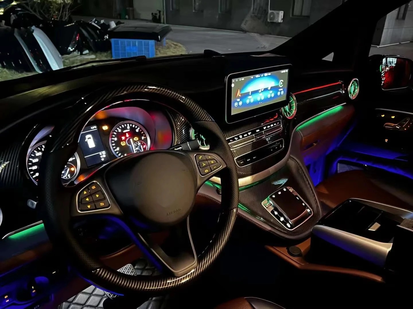 Upgrade Center Automobile Console Modified  Instrument Panel  with Touch Screen for  Vclass Vito W447